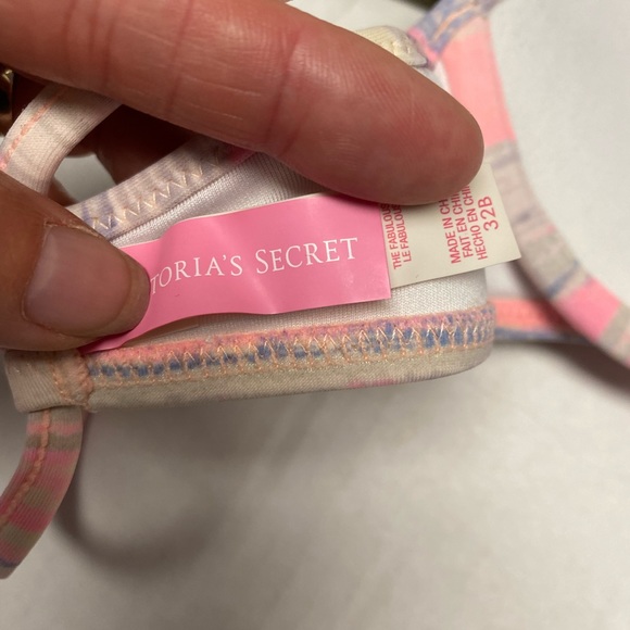 Victoria’s Secret Striped Ruffled Bikini Top - Picture 3 of 4